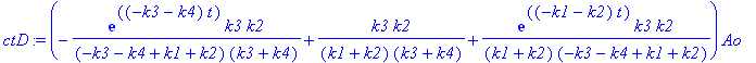 ctD := (-exp((-k3-k4)*t)*k3*k2/((-k3-k4+k1+k2)*(k3+...